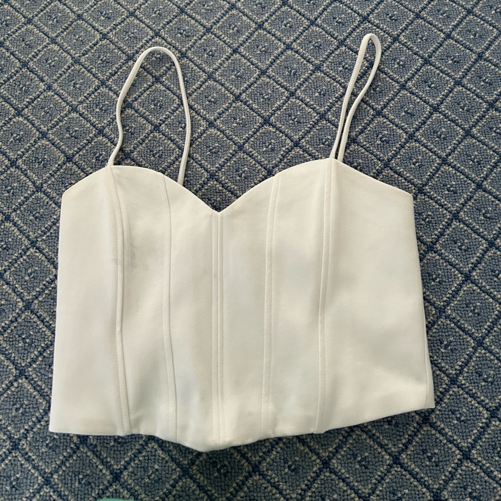 Zara white corset top